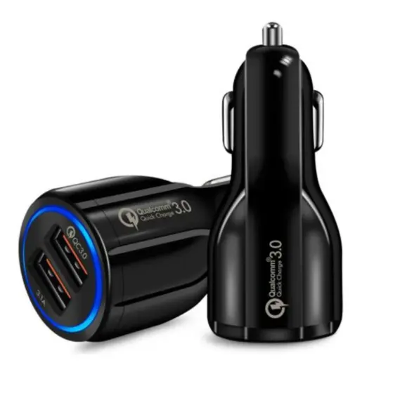 Qualcomm Certified Quick Charge Car Charger,Dual Port QC 3.0 Car Charger