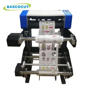 Bascocut A3 + 절단 크기 되감기 및 풀기 롤 라벨 커터 소형 롤 프린터