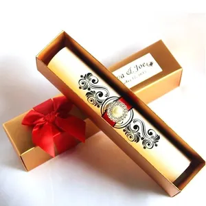 plain narrow & long gift scroll invitation boxes