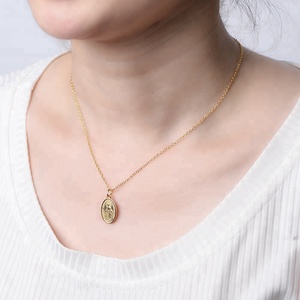 Perhiasan Katolik Grosir Liontin Emas Bunda Maria Religius Buatan Khusus - Product Image 6