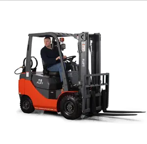 1.5 ton Single fuel LPG forklift with wide-view 3 meter duplex mast and K21 Gasoline engine