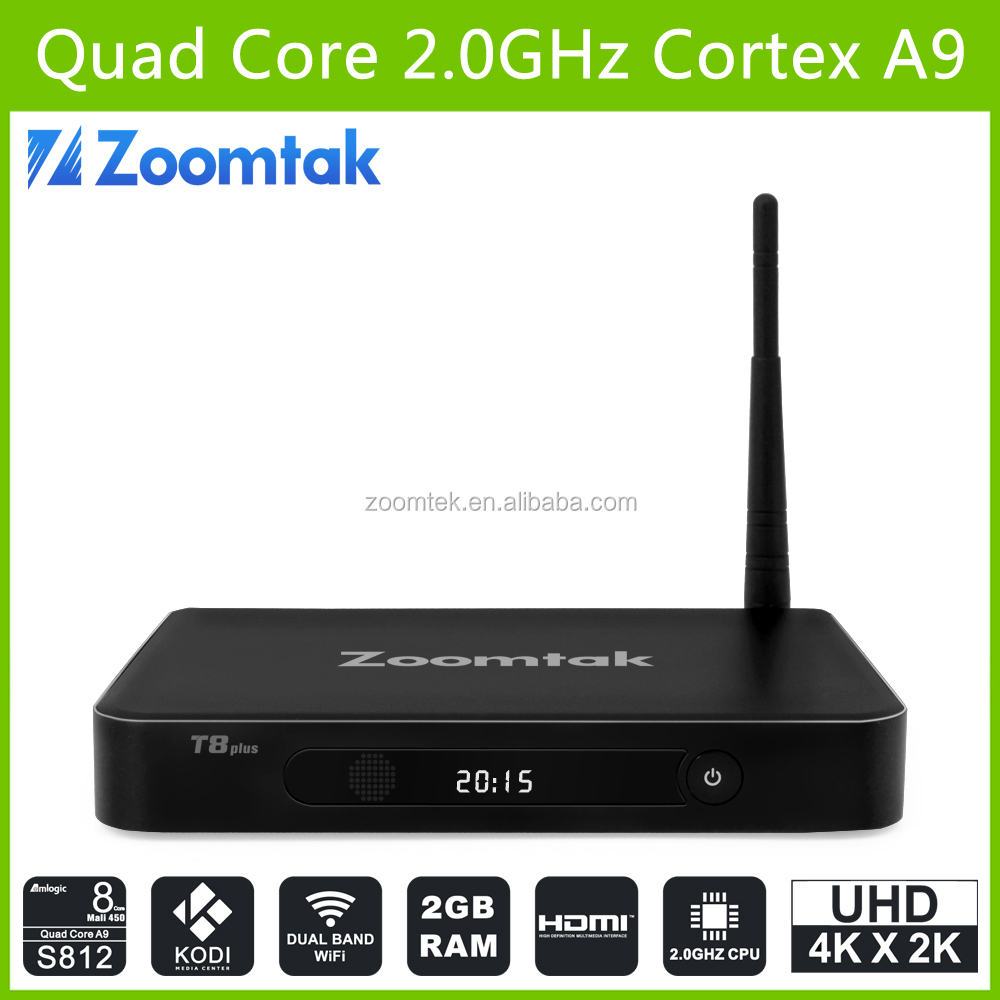Carcasa de aluminio 2 G RAM 4 k H.265 Amlogic S812 quad core google android 4.4 tv box