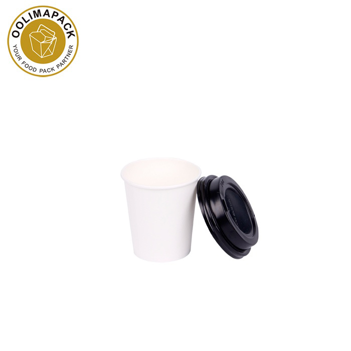 Tasse de papier blanc à mur unique
