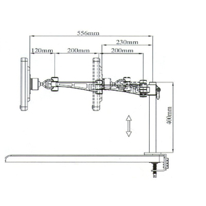 Lcd Dual Bàn Mount Pc Swing Màn Hình Máy Tính Arm - Product Image 6