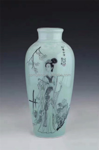 Florero <span class=keywords><strong>de</strong></span> porcelana <span class=keywords><strong>de</strong></span> hueso clásico real <span class=keywords><strong>de</strong></span> lujo al por mayor china con dibujo a mano - Product Image 5