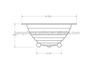 Petit tour nouveau Style en fonte pot de fleur avec <span class=keywords><strong>trois</strong></span> balles sur le fond / type de pot planteur - Product Image 3