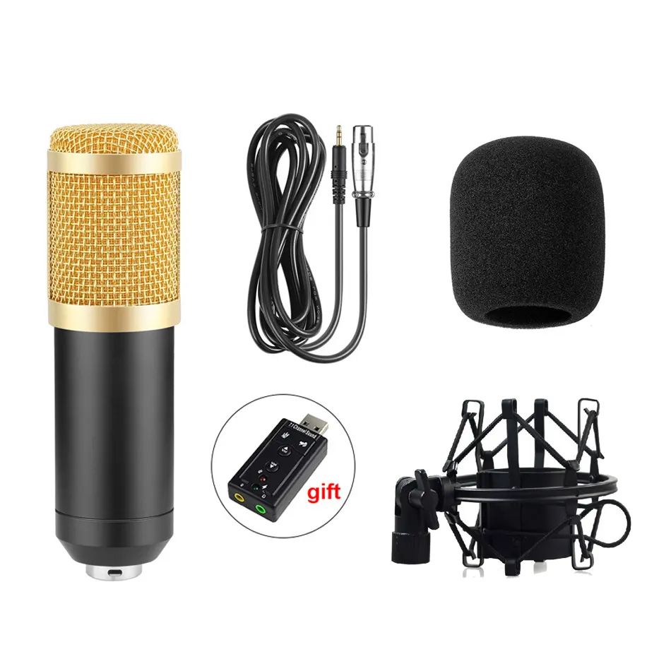 condenser microphone BM-800 Microphone Sound Recording Microphone with Shock Mount for Radio Braodcasting Singing