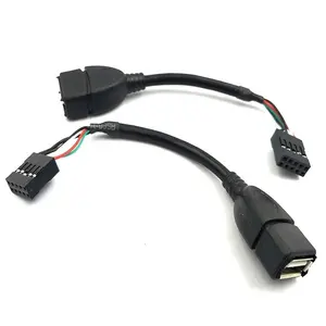 USB 2.0 A Female to Motherboard USB 9 PIN Header Cable