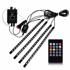 רכב LED רצועת אורות 4pcs 36 LED RGB פנים אווירה Underglow אורות