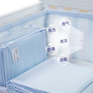 Traspirante 100% poliestere presepe guardrail <span class=keywords><strong>pad</strong></span> 3D distanziatore air mesh sandwich air mesh tessuto culla - Product Image 2