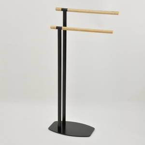 Nouveau porte-serviettes de toilette double en forme de 7 avec base en métal - Product Image 5