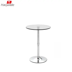 SGS stander 10mm tempered clear glass fix height 98cm chrome bar table