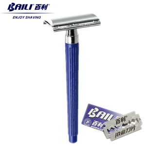 Baili Tùy Chỉnh Thẳng <span class=keywords><strong>Razor</strong></span> Nhựa Xử Lý Với Thép Không Gỉ Double Edge An Toàn <span class=keywords><strong>Razor</strong></span> - Product Image 4