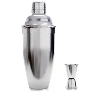 Set Bar Rumah Pengocok Cocktail Stainless Steel Termasuk 24 OZ Pengocok Martini