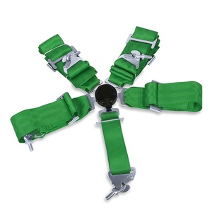 3 "Verde arnés de 5 puntos de la leva de asiento de carreras de cinturón de seguridad del hombro de liberación rápida de bloqueo - Product Image 1