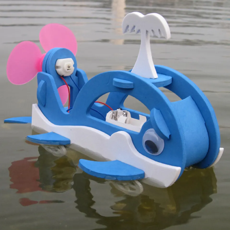 Killer whale robot science toys amphibious technology model DIY educational toys for children science experiment model toys