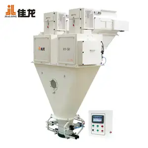 Double hopper 20-50KG crumble broiler feeds packing machine