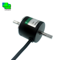 KASEI GTS-A2 200ppr Mini Encodeur à Roue Incremental à Double Arbre Solide 6mm Phases AB NPN/PNP/Line Driver 5VDC pour Applications Automatiques