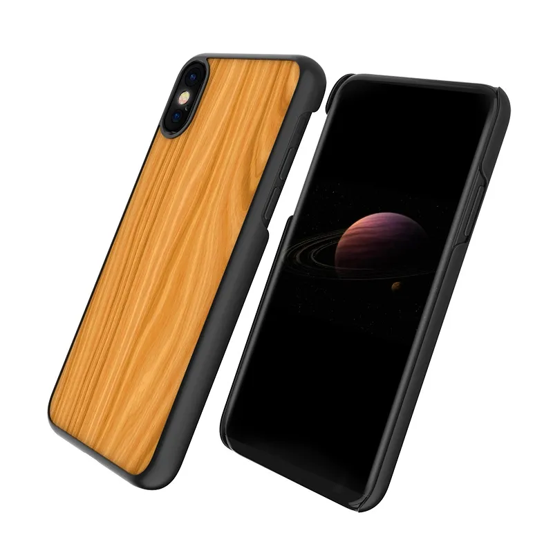 Più nuovo ultra sottile di legno del PC cassa del telefono delle cellule per il iPhone 8 in legno Naturale calotta di protezione del PC per il caso di iPhone