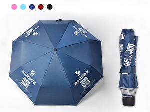 Clásico tela comprobado paraguas 3 paraguas plegable al aire libre promoción protección UV paraguas - Product Image 3