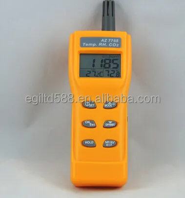 Temperatur und Luftfeuchtigkeit Taupunkt Temperaturerfassung AZ-7755 LCD Display CO2 Detektor