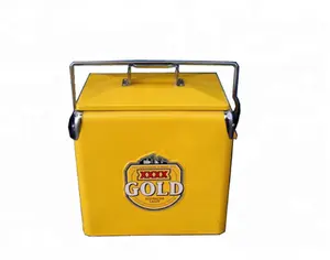 Durable metal retro cooler box cooler wine holders cooling bag