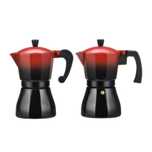 Nuovo Design Moka caffettiera per caffè Espresso con piano cottura a 6 tazze classico stile <span class=keywords><strong>Vintage</strong></span> portatile in alluminio metallo - Product Image 2