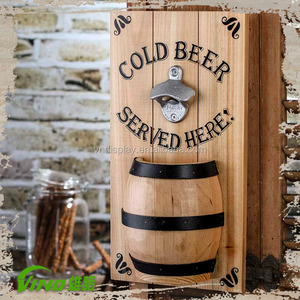 Présentoir mural en bois style vieilli Chic, support en verre, porte-tasse Vintage fait à la main, panneau d'ouverture de bouteille, 20 pièces - Product Image 1