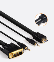 Câble audio jack usagé or 3.5, 24 1 DVI mâle vers HDMI, haute qualité