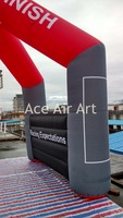 Línea de inicio inflable independiente de 4 Patas y arco de línea de meta con pancarta para eventos deportivos incluye accesorio de soplador