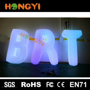 Barra al aire libre <span class=keywords><strong>gigante</strong></span> inflable de la letra del color claro de la letra del PVC del LED que hace publicidad de la luz decor - Product Image 3
