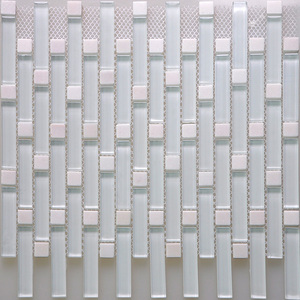 Azulejos de mosaico de cristal para baño, mezcla de cerámica verde - Product Image 5