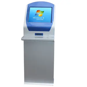 Kiosk, tela tátil dupla de 22 polegadas, com leitor de cartão magnético a4, wifi, lan, assinatura digital, e display, adve