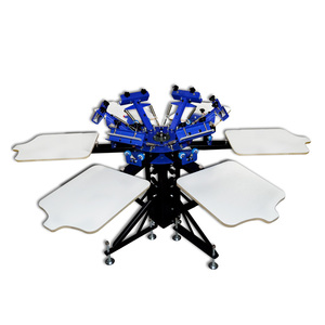 Miglior Manuale 6 Colori 6 Stazione Rotary Carosello <span class=keywords><strong>Multi</strong></span> Colore T Shirt Macchina da Stampa Dello Schermo di Seta per la Piccola Impresa - Product Image 1