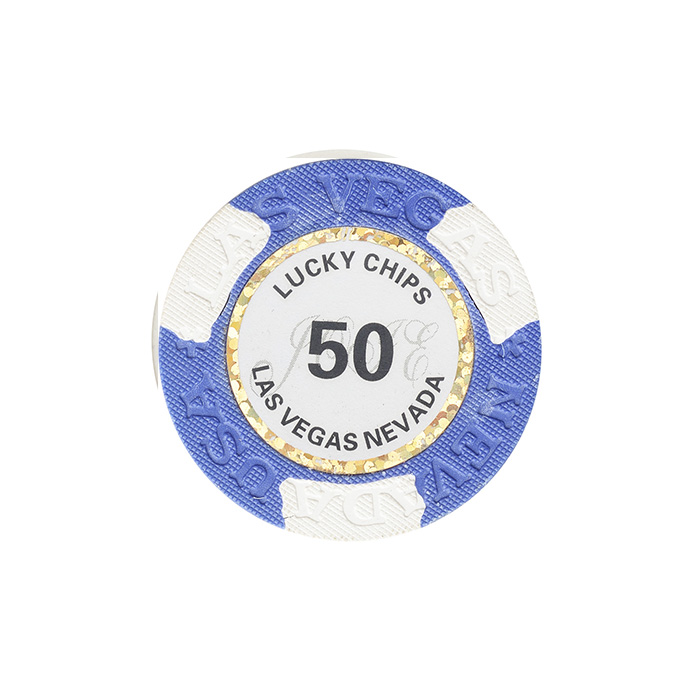 ラッキーチップス ラスベガス ネバダ 100%クレイ ポーカー用チップ 14g