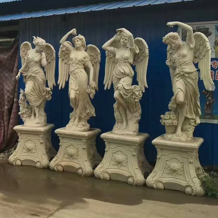 Stokta büyük boy fiberglas reçine melek bahçe heykeli satılık