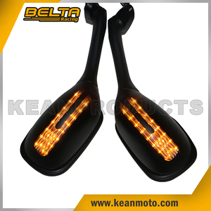 Pour SUZUKI Moto Arrière Rétroviseurs Noirs Avec Ambre LED Lumière Clignotants Pour GSXR 600/750 <span class=keywords><strong>1000</strong></span> - Product Image 5