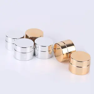 Wholesale 5g Plastic PP fancy plastic face cream containers / UV gold silver nail gel polish oil cream jars for sample