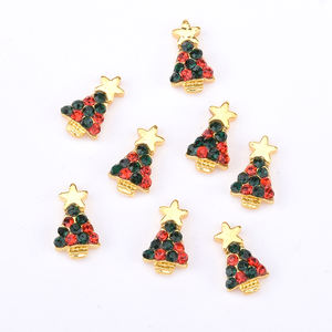 Popular todo tipo de decoración de <span class=keywords><strong>uñas</strong></span> diseños de <span class=keywords><strong>uñas</strong></span> de árbol de Navidad con diamantes de imitación brillantes <span class=keywords><strong>para</strong></span> decoración de <span class=keywords><strong>uñas</strong></span> - Product Image 2