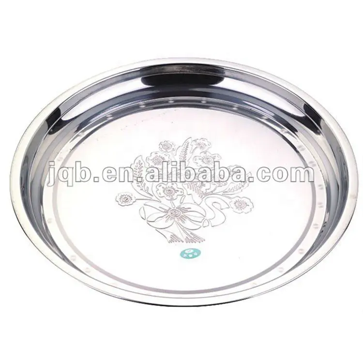 2018 Silver high mirror polish metal dishes and plates