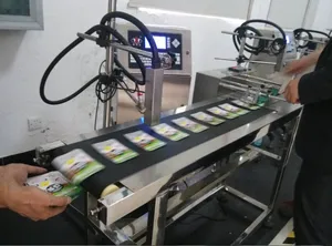 Impresora de inyección de tinta CIJ Industrial automática máquina de impresión de número de lote de código QR