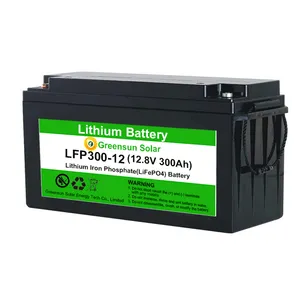 Greensun LiFePO4 Baterai Li-ion Ion Litium 12.8V, Baterai 18650 Lithium 12V 300Ah