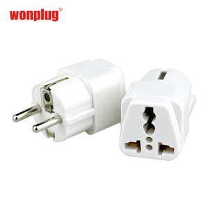 Konverter dunia ke EU adaptor Jerman plug au us uk ke EU universal multi Grounded adaptor steker Schuko dengan soket universal