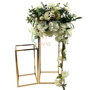 Suporte de flor de ouro retangular para decoração de mesas, eventos e mesas - Product Image 2