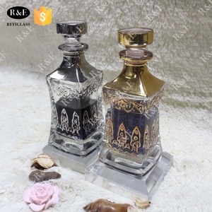 100Ml Vàng Bạc Sơn Glass Decanter Cho <span class=keywords><strong>Attar</strong></span> Nước Hoa Hiển Thị Dầu - Product Image 3