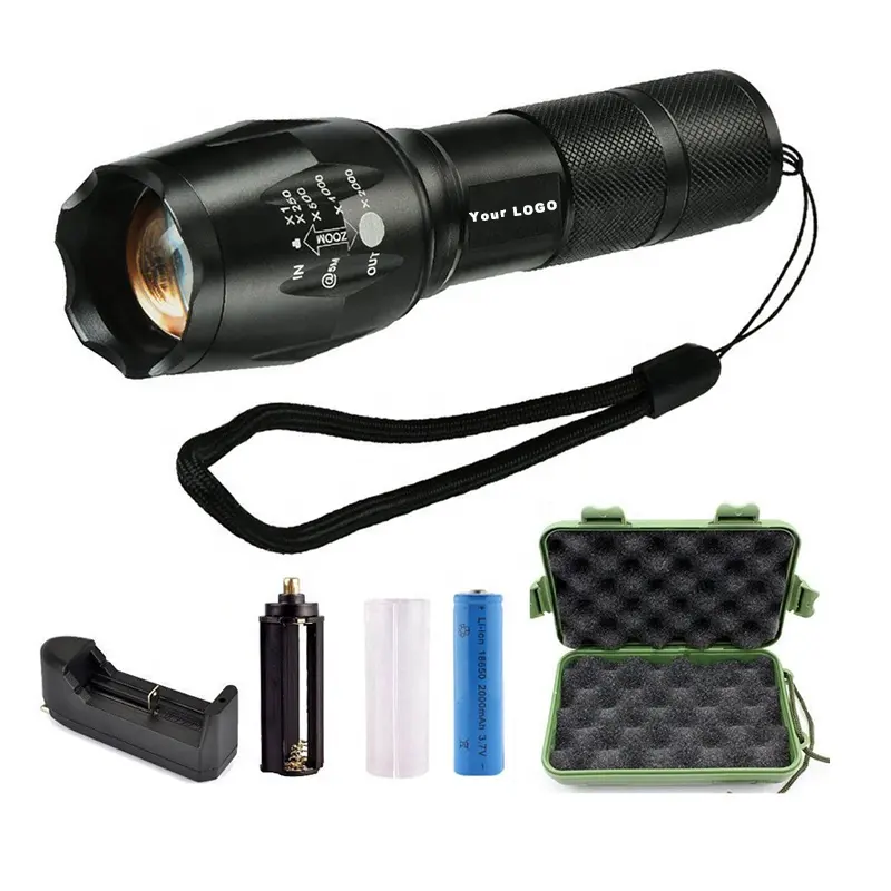 YM-T6G-1 High Power Bank Taktische Jagd Camping Light 1200 Lumen wiederauf ladbare zoombare Aluminium legierung LED Taschenlampe Taschenlampe