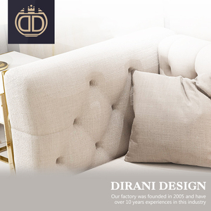 Italiana Moderna tela blanca sofá seccional diseño Sala sofá nuevo modelo lujo tufted sofá conjuntos - Product Image 5