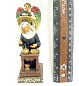 Polyresin La Suora e di Angelo Saint Statue di Saint <span class=keywords><strong>Rita</strong></span> di Cascia -Santa <span class=keywords><strong>Rita</strong></span> <span class=keywords><strong>Da</strong></span> Cascia - Product Image 2