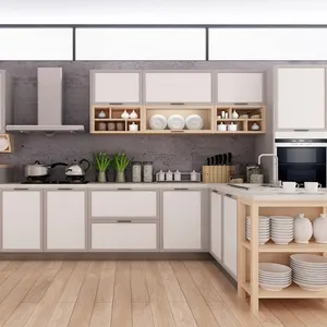 Высококачественный коммерческий дизайн интерьера, современный маленький открытый кухонный дизайн