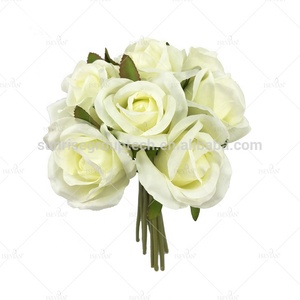 ISEVIAN <span class=keywords><strong>ramo</strong></span> <span class=keywords><strong>de</strong></span> <span class=keywords><strong>rosas</strong></span> <span class=keywords><strong>de</strong></span> flores artificiales para <span class=keywords><strong>novia</strong></span> <span class=keywords><strong>de</strong></span> alta calidad con 9 cabezas <span class=keywords><strong>de</strong></span> flores - Product Image 6